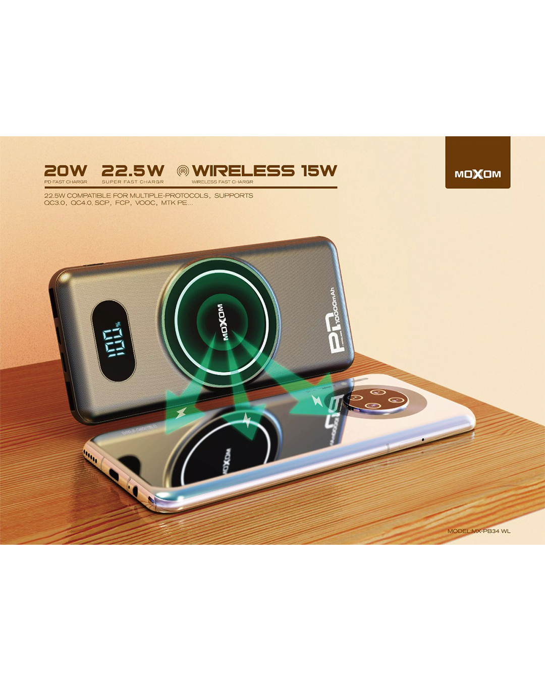 Magnetic wireless charging power bank