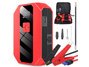 4 in 1 Car Jump Starter Power Bank Portable Air Compressor