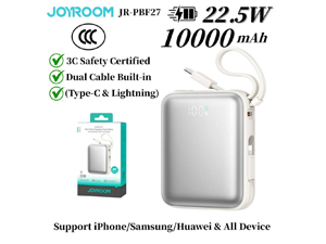 Joyroom Power Bank JR-PBF27 10000mAh with Type-C & Lightning Cables