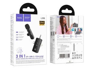 Hoco L20B 3-in-1 Noise Cancelling Microphone
