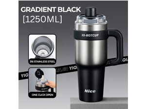 1250ml New Style Hot Cold Straw Vacuum Coffee Cup
